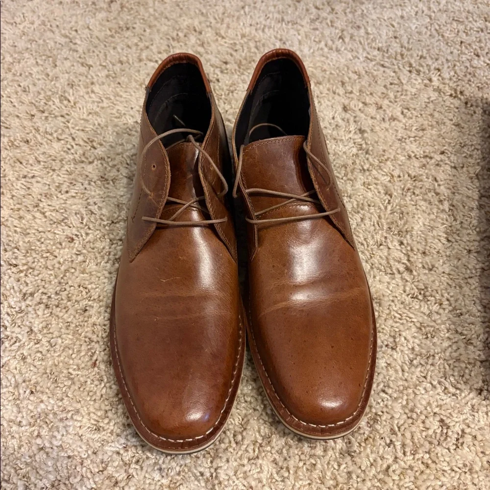 Men’s brown leather Steve Madden dress shoes